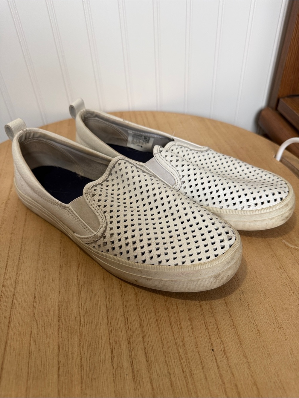 Sperry Women's Perforated Slip-On Loafers in White